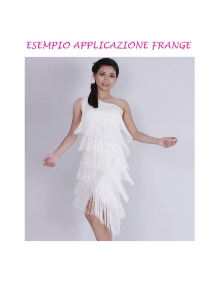 Frangia in Tripolino cm 30 Bianco - Pacco 1 mt.