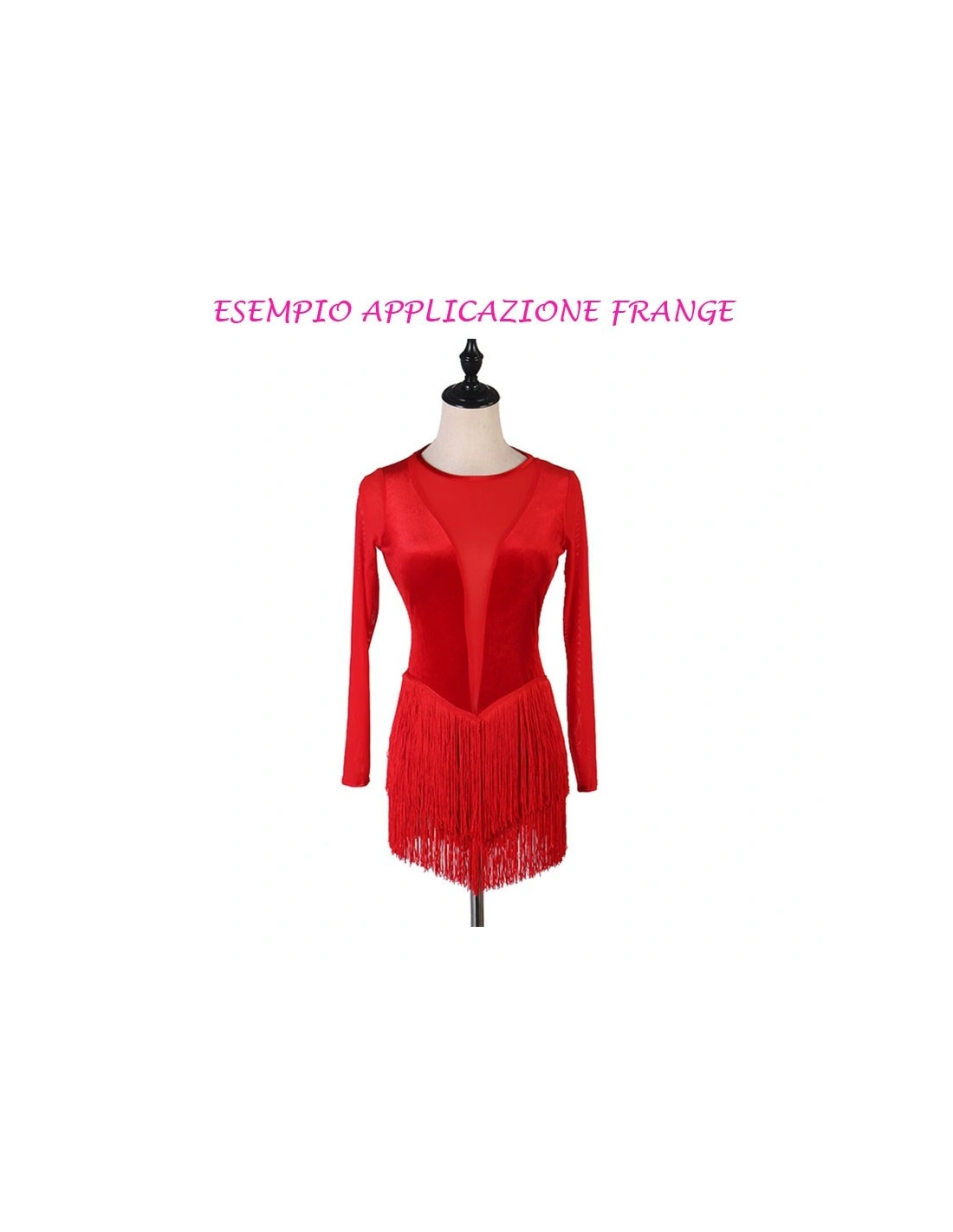 Frangia in Tripolino cm 15 Rosso - Pacco 1 mt.