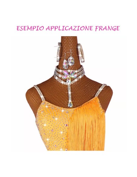 Frangia in Tripolino cm 15 Giallo Sole - Pacco 1 mt.