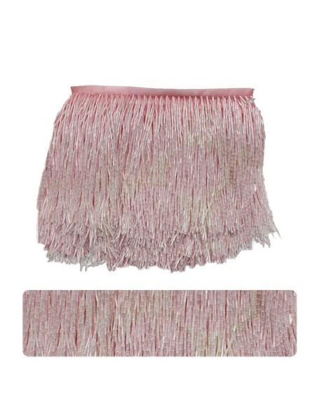 Fringes sewing bugles Fuchsia Pack - 1MT. - Fringes and Feathers