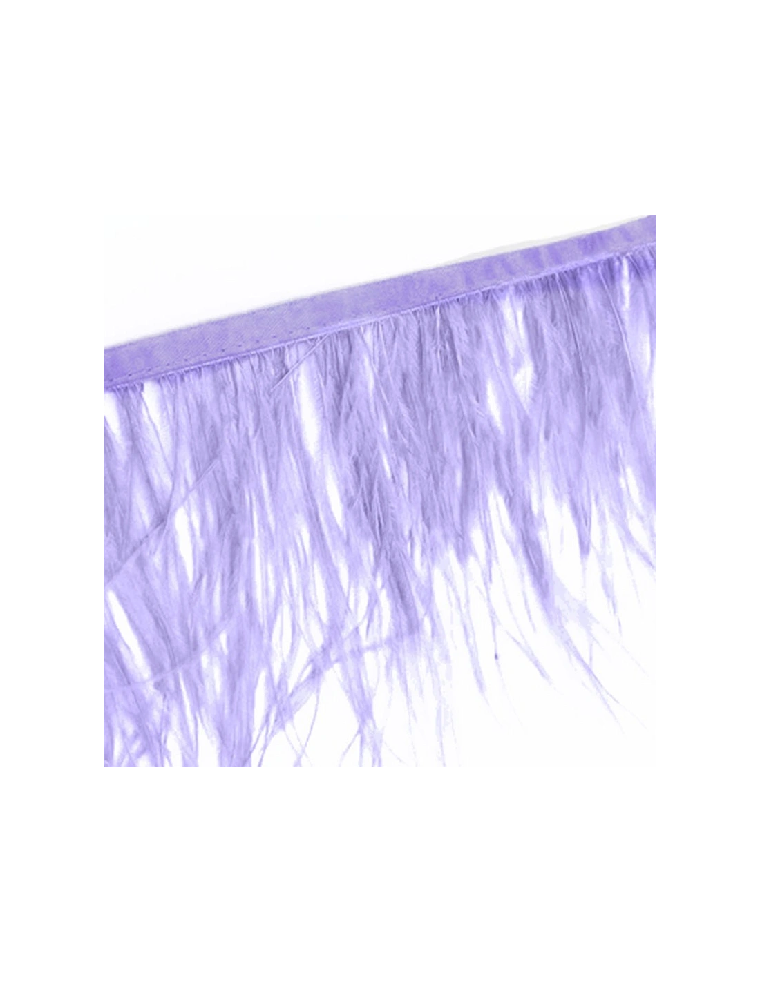 Frange da cucire Piume di Struzzo Tanzanite pacco - 1MT.