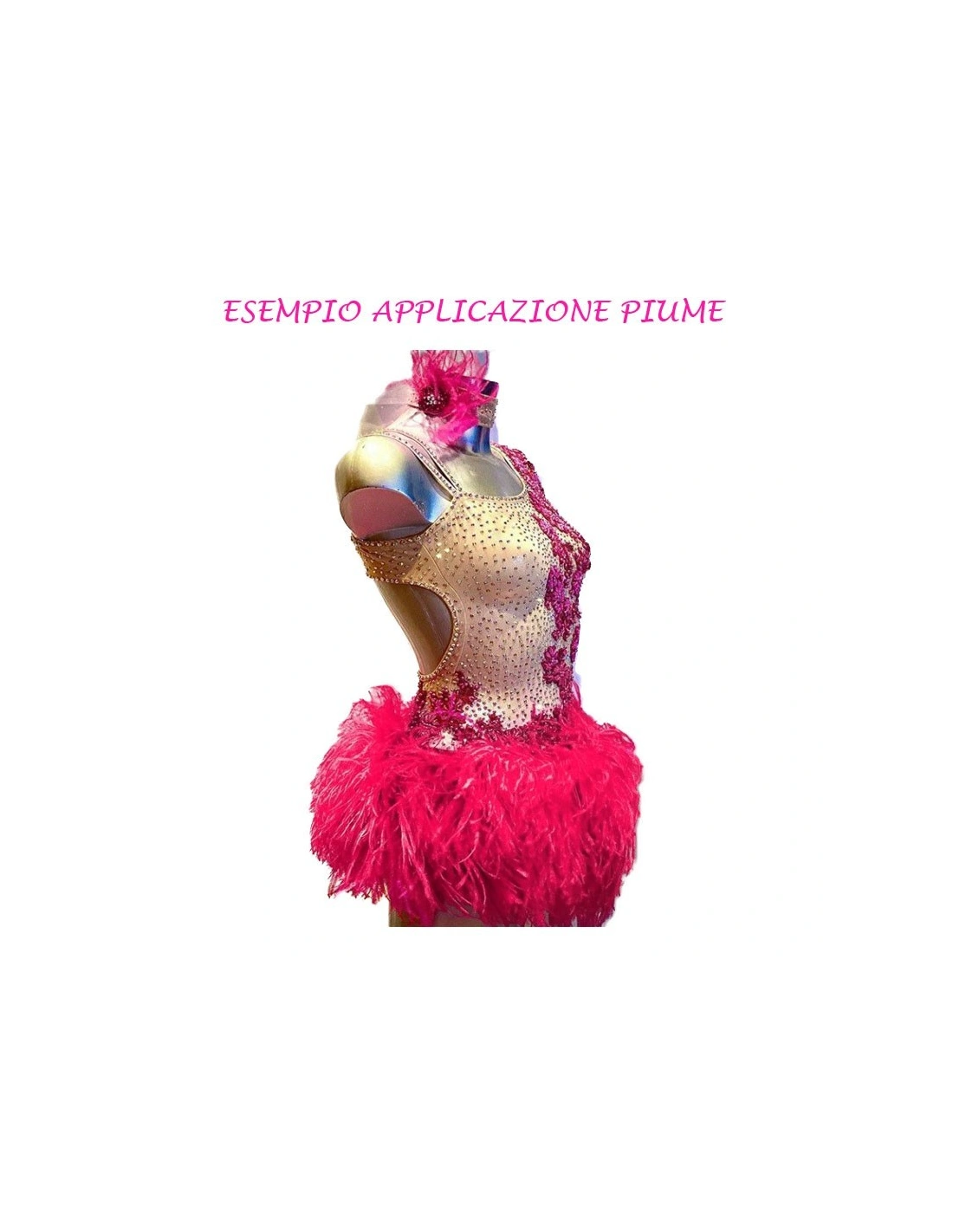 Fringe Sewing Red Ostrich Feathers  Pack - 1MT. - Fringes and Feathers