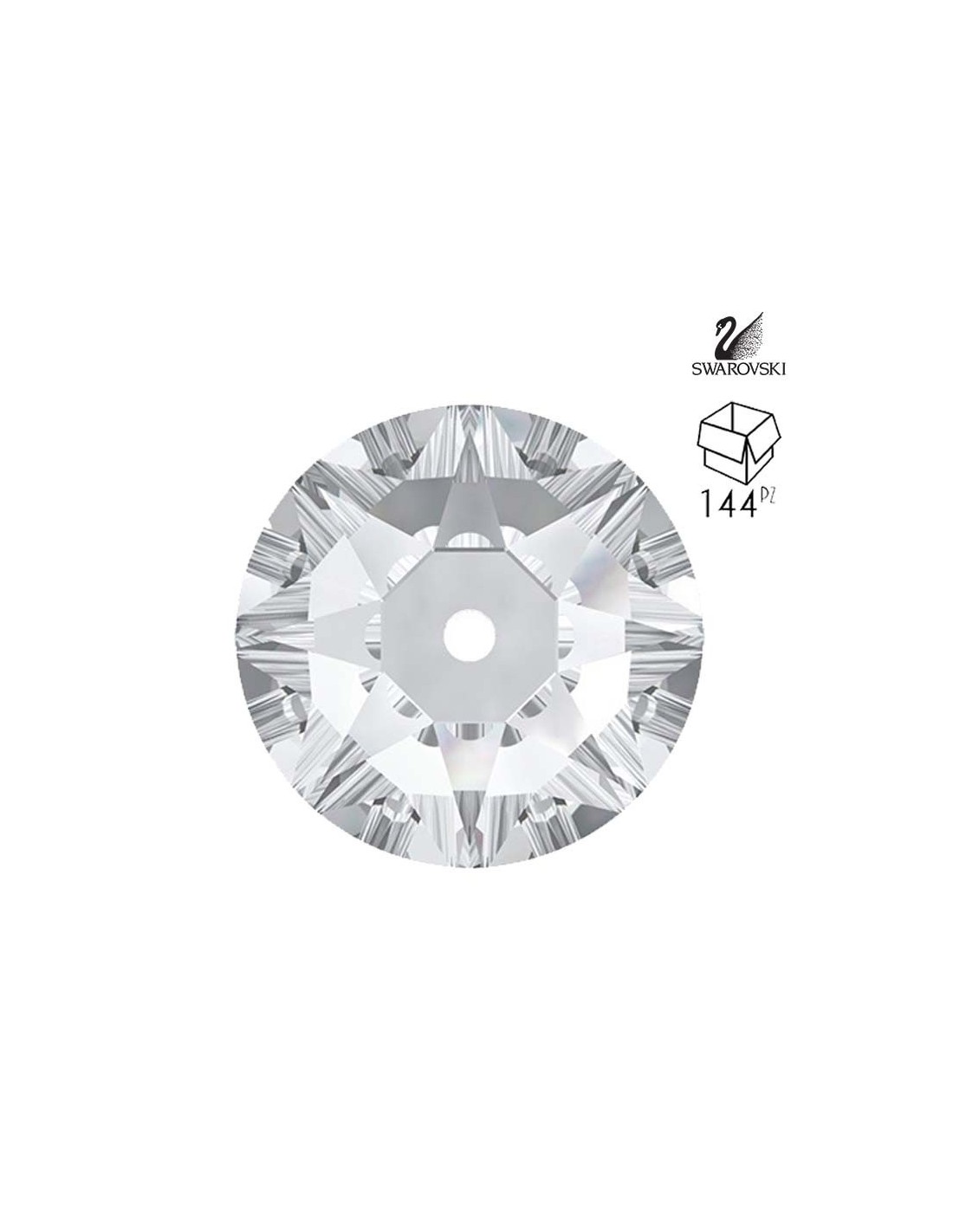 Swarovski XIRIUS Loch Rose mm 4 Crystal - 144PCS - Stone to be