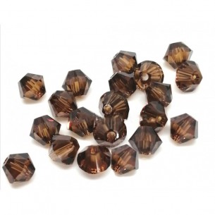 Bicono Swarovski mm 6 Smoked Topaz - 144PZ 2