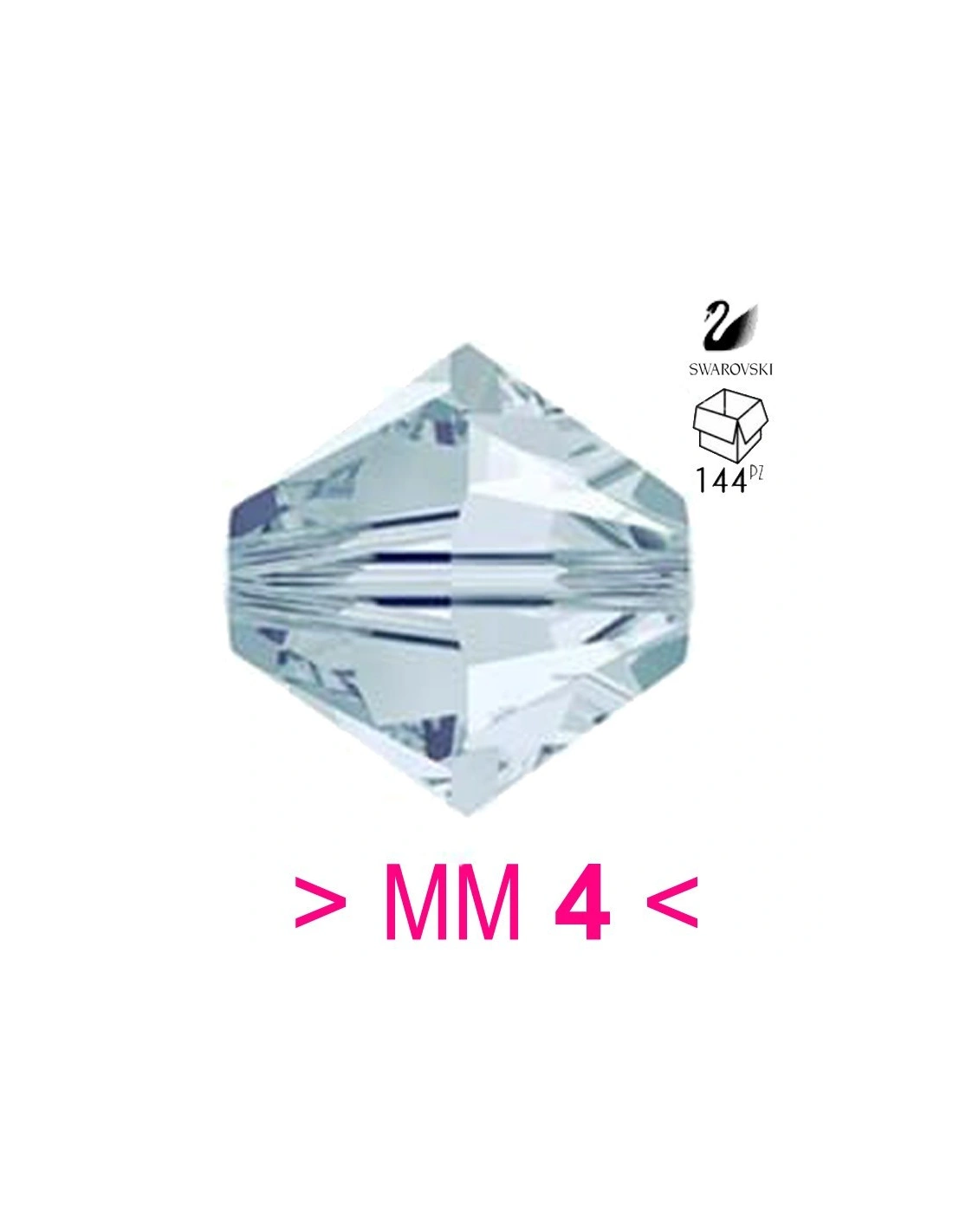 Bicone Swarovski mm 4 Lt. Azore  - 144 pcs - Biconi