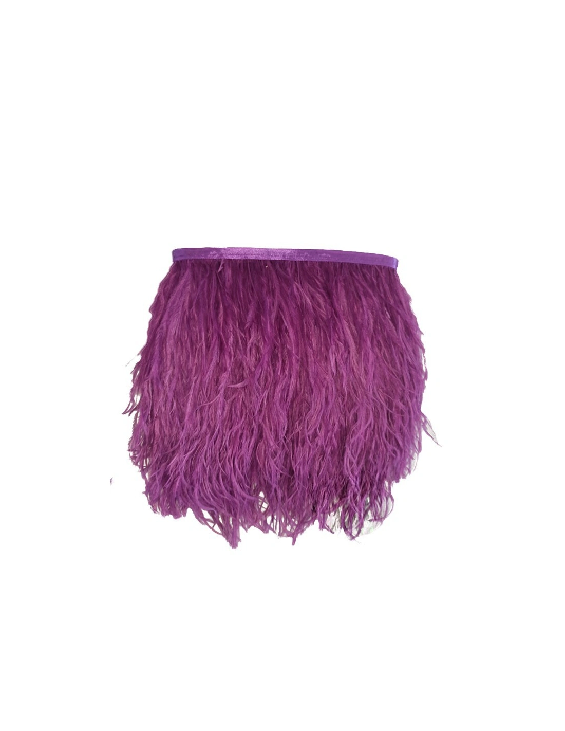 Frange da cucire Piume di Struzzo Amethyst pacco - 1MT.