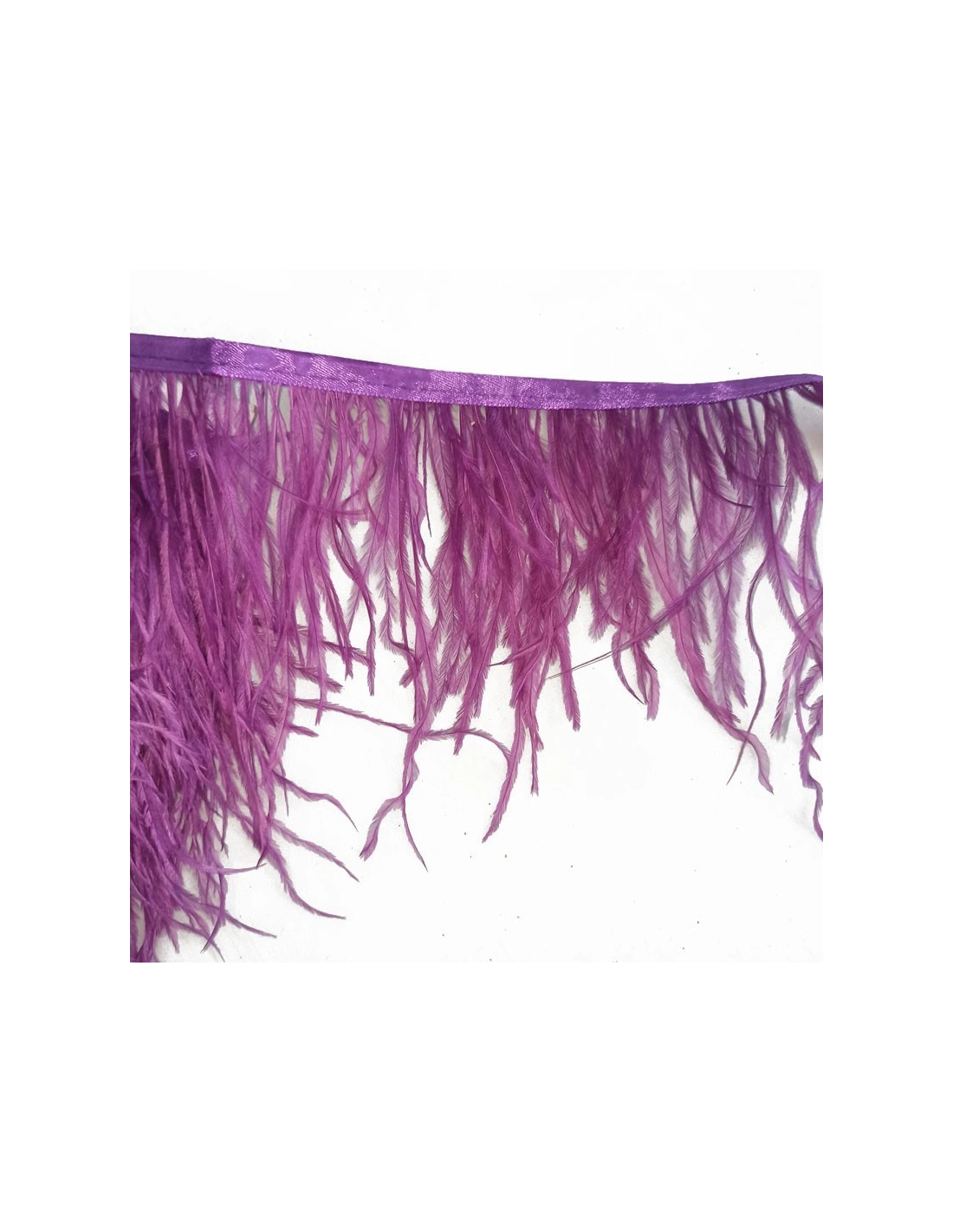 Frange da cucire Piume di Struzzo Amethyst pacco - 1MT.