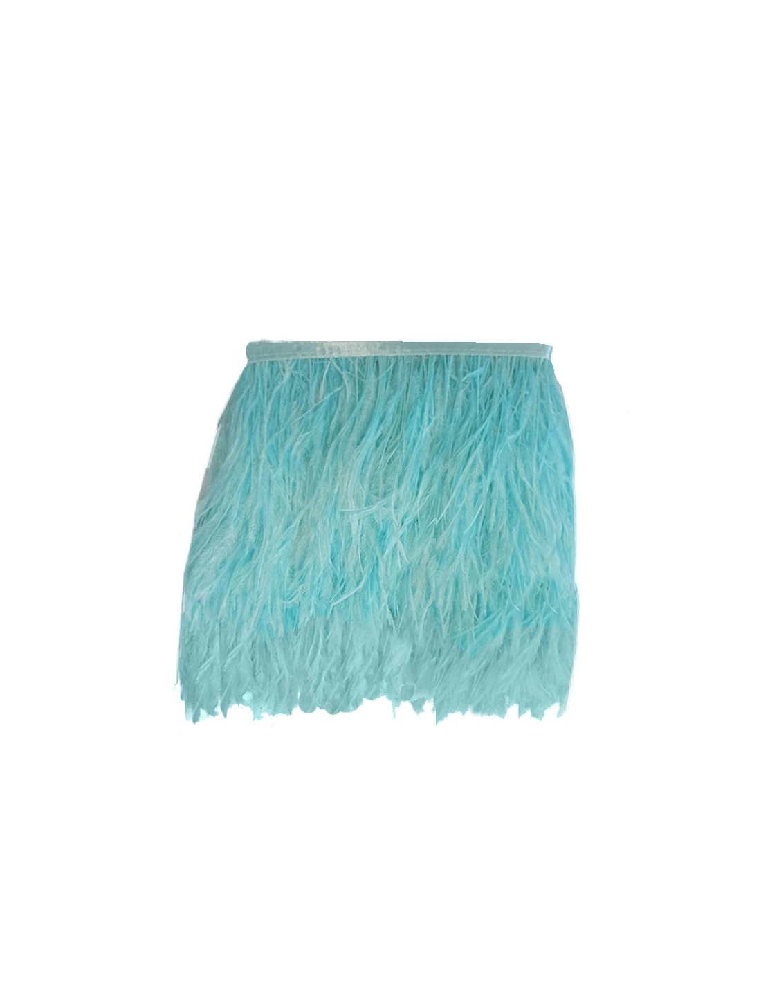 Frange da cucire Piume di Struzzo Tiffany pacco - 1MT.