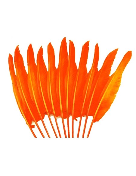 Rooster Feather Whip cm. 30 - White - 1PCS - Fringes and Feathers