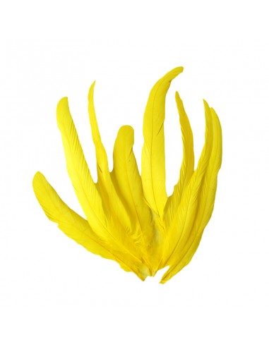 Rooster Feather Whip - Yellow - 1PCS