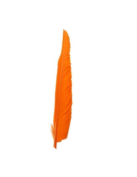 Rooster Feather Whip cm. 30 - White - 1PCS - Fringes and Feathers