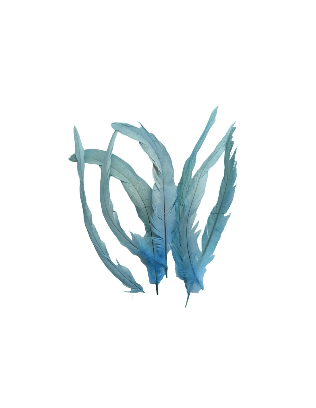 Rooster Feather Whip cm. 30 - White - 1PCS - Fringes and Feathers