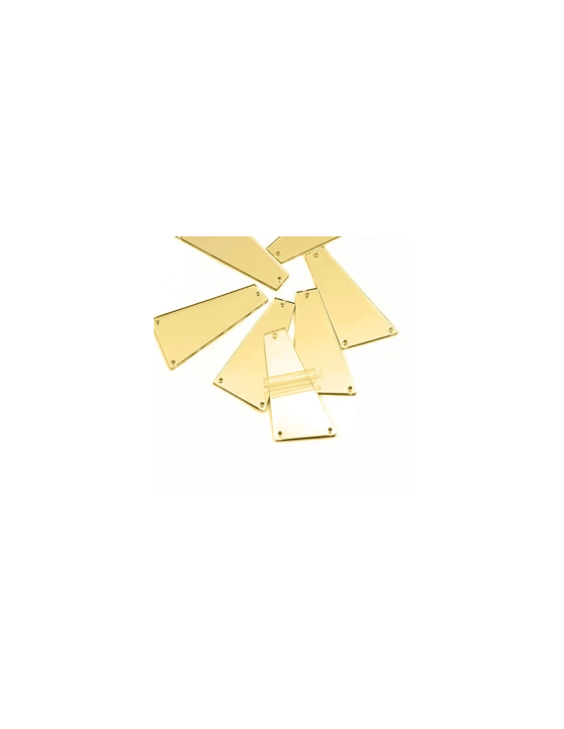 Specchietto Trapezio mm 22x42 Oro