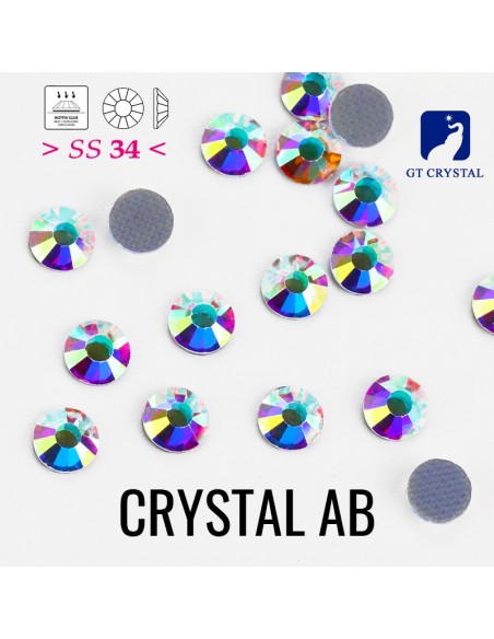 Strass GT Crystal Termoadesivi ss 34  Crystal AB - 144PZ rhinestones hotfix Strass GT Crystal Termoadesivi ss 34  Crystal AB - 144PZ rhinestones hotfix