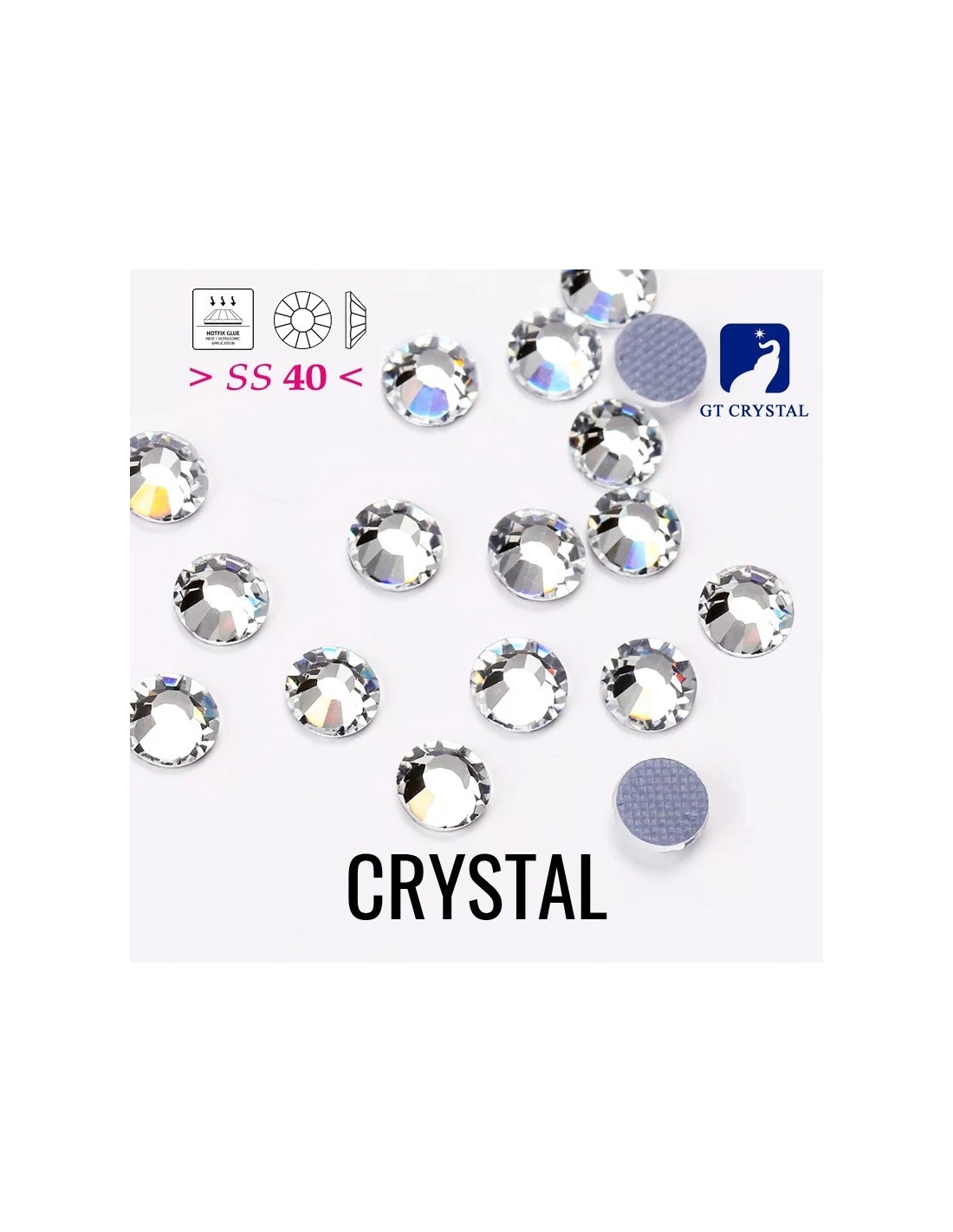 Rhinestones Hotfix GT Crystal hotfix, ss40 - many colors available - Hotfix Strass