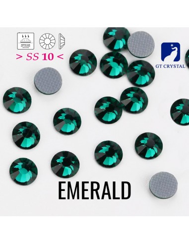 Strass GT Crystal Termoadesivi ss 10  Emerald - 288PZ rhinestones hotfix