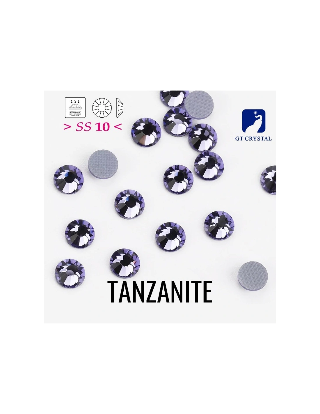 Strass GT Crystal Termoadesivi ss 10  Tanzanite - 288PZ rhinestones hotfix