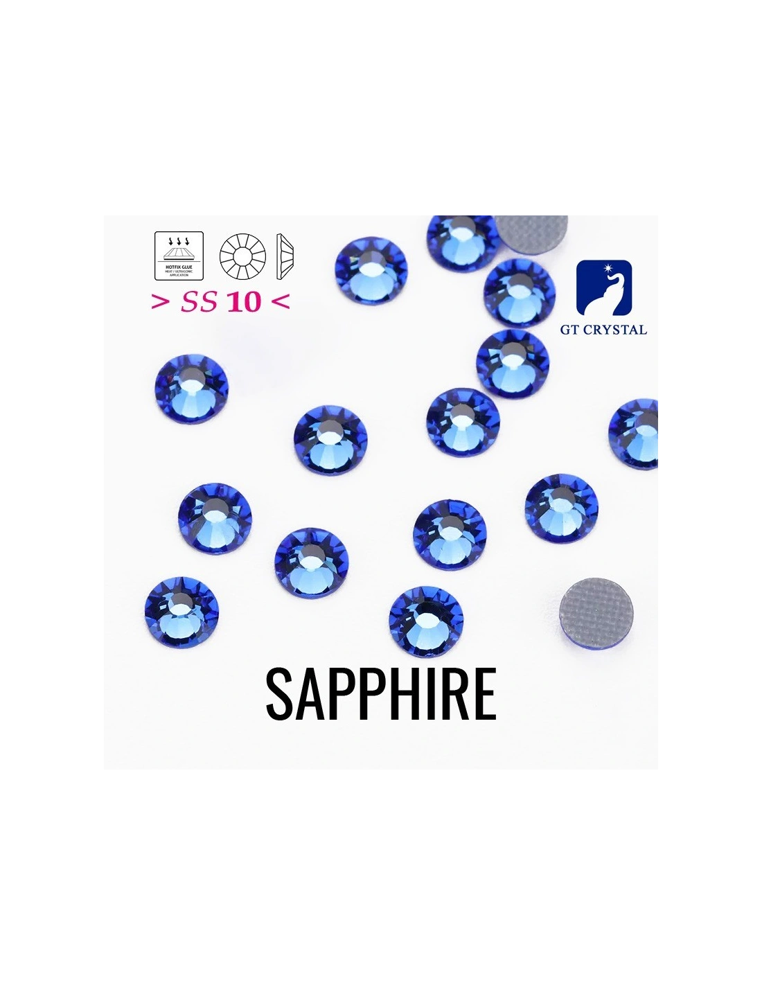 Rhinestones Hotfix GT Crystal hotfix, ss10 - many colors available - Hotfix Strass
