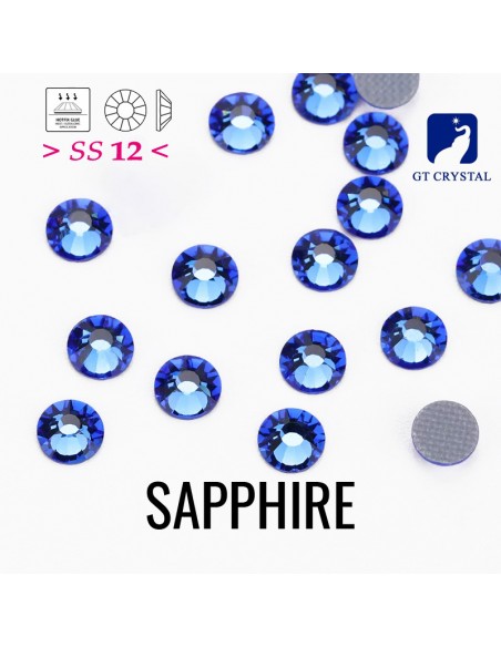 Strass GT Crystal Termoadesivi ss 12 Sapphire - 288PZ rhinestones hotfix