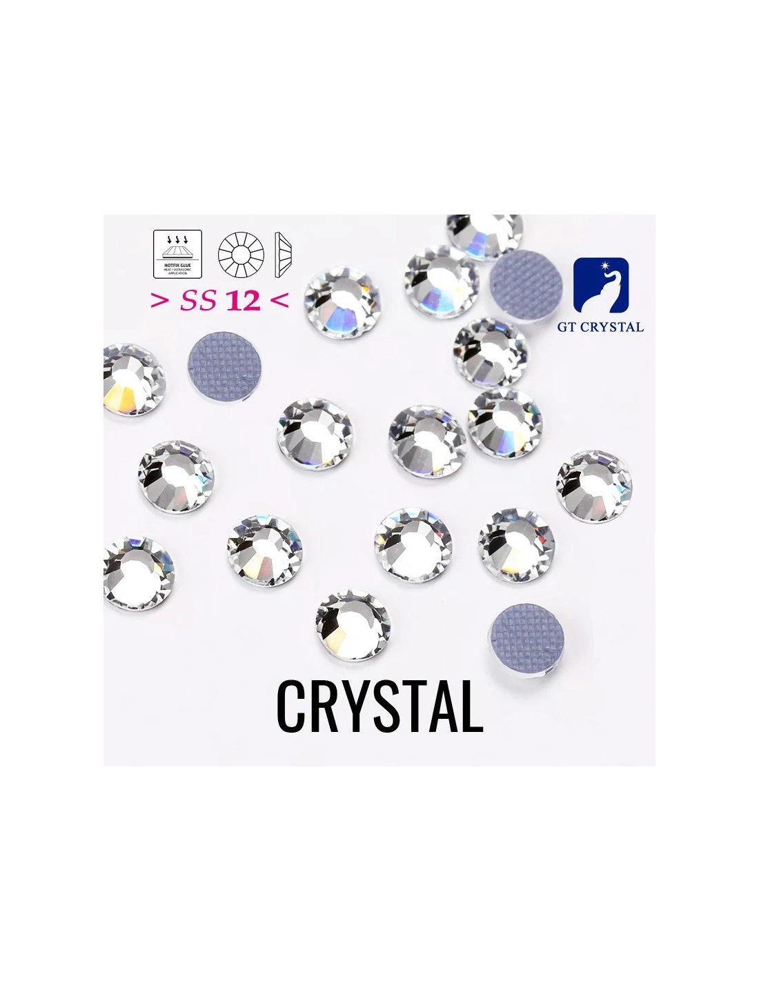 Strass Termoadesivi Hotfix GT Crystal, ss12 - tanti colori disponibili - Strass termoadesivi