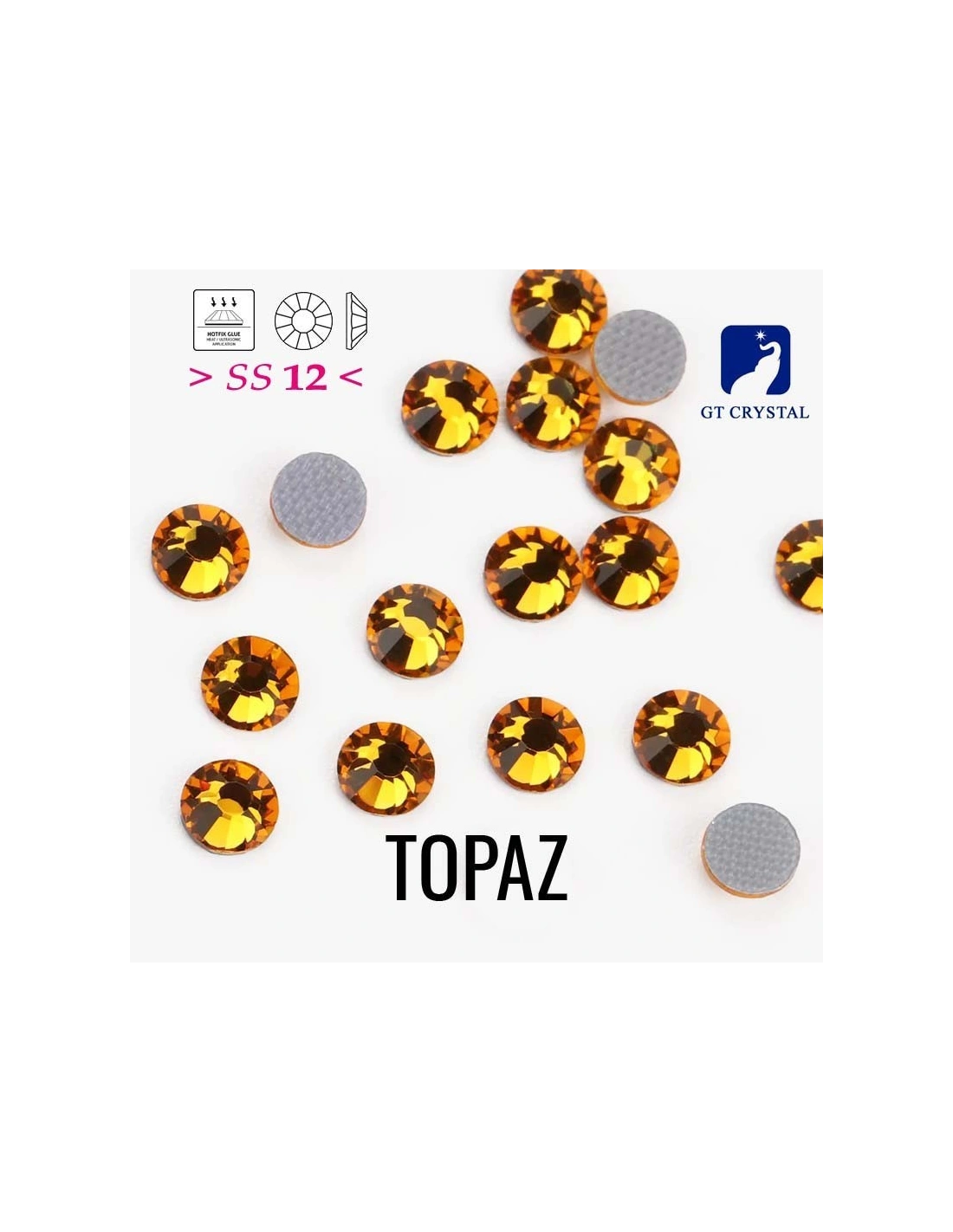 Strass Termoadesivi Hotfix GT Crystal, ss12 - tanti colori disponibili - Strass termoadesivi
