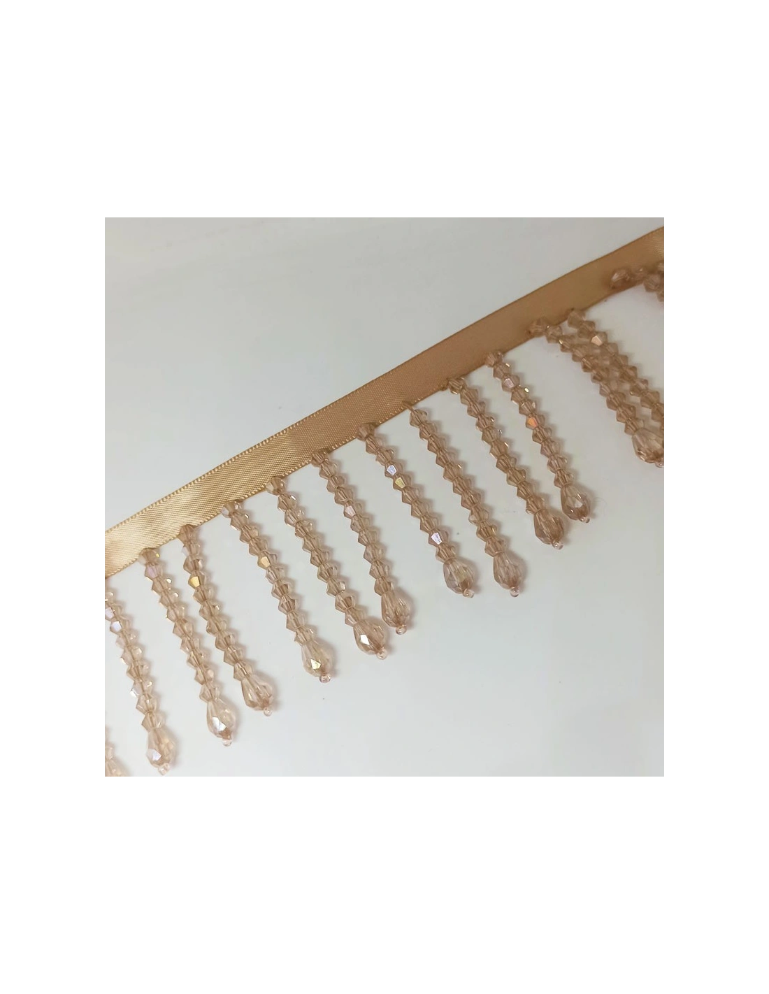 Fringe sewing Bicone Light Peach AB pack - 1 MT.
