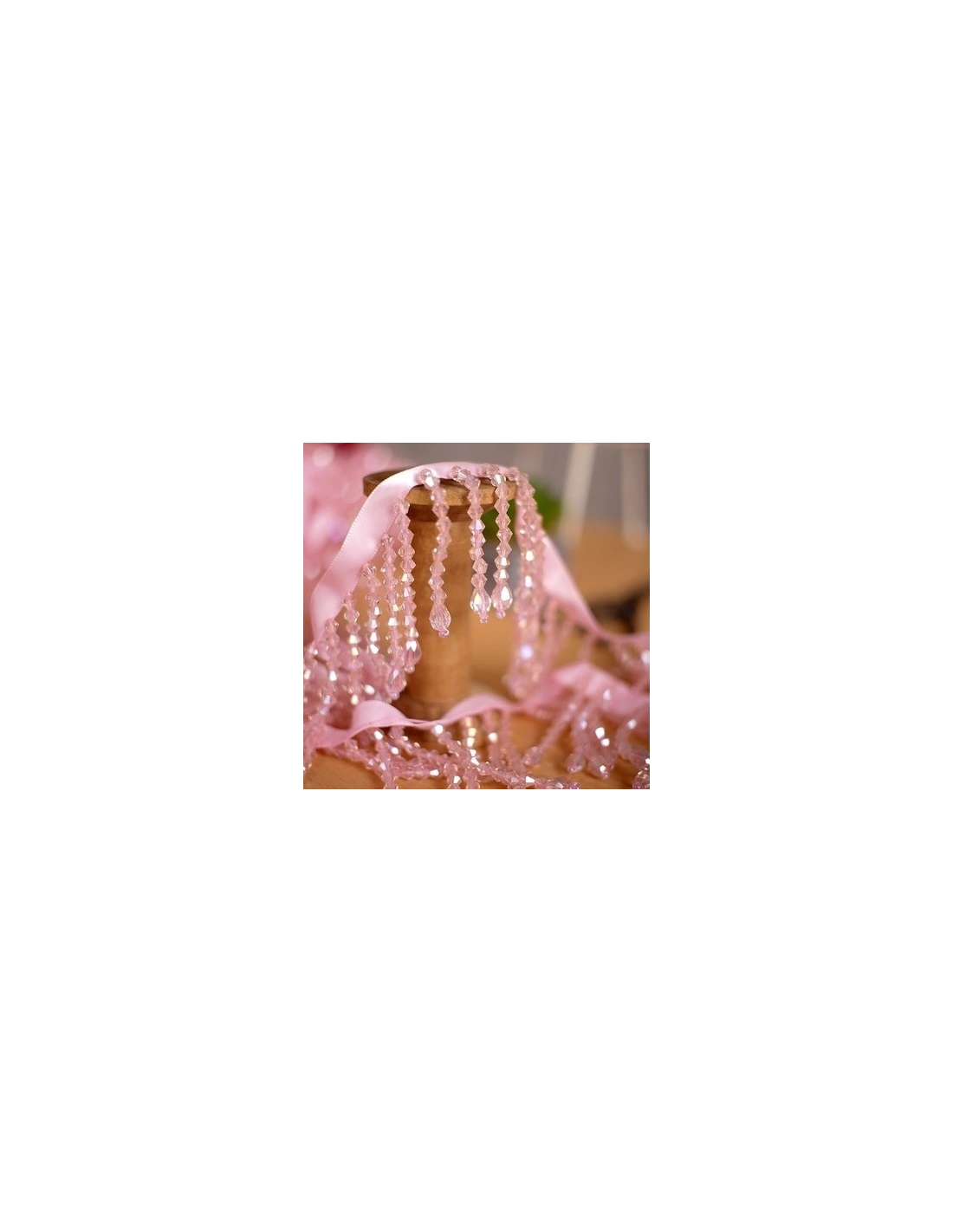 Frangia da cucire a Biconi Light Rose AB pacco - 1 MT.