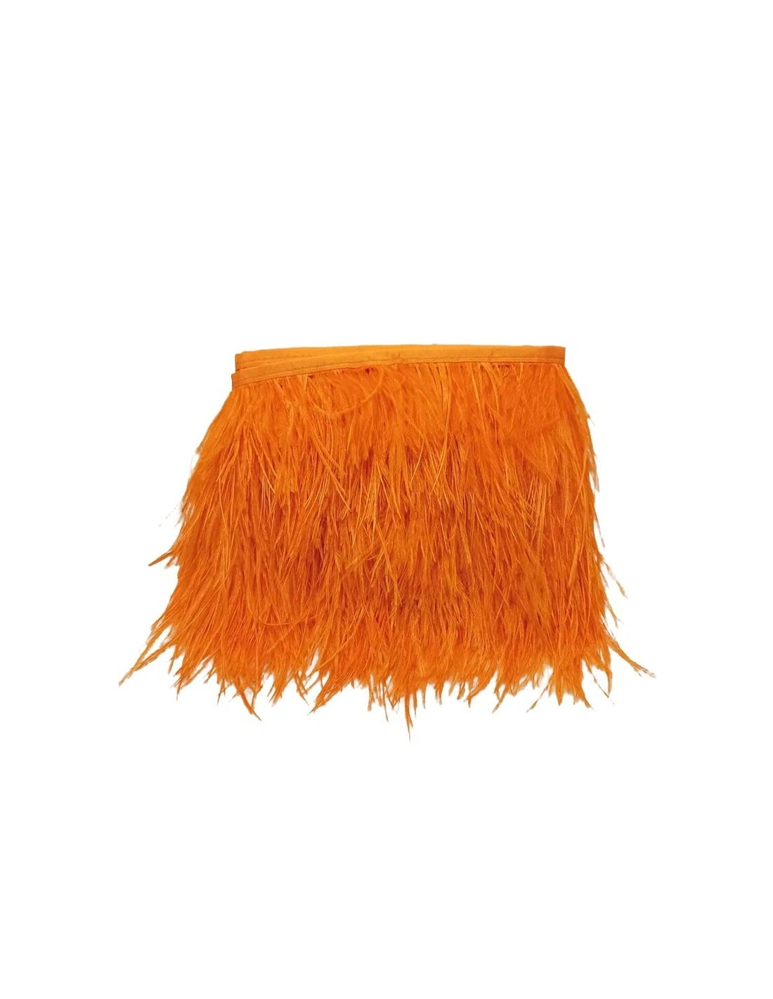 Fringe Sewing Beige Ostrich Feathers  Pack - 1MT. - Fringes and Feathers
