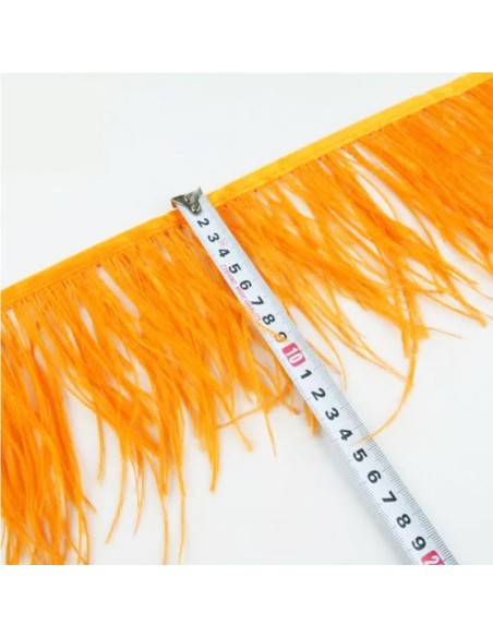 Fringe Sewing Beige Ostrich Feathers  Pack - 1MT. - Fringes and Feathers