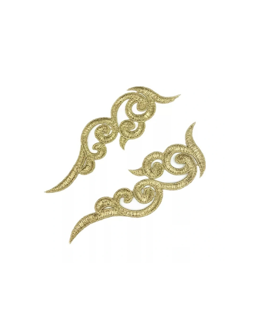 Application embroidered fabric Gold 18x5 cm - 1PA - Applications for Leotards and Dresses