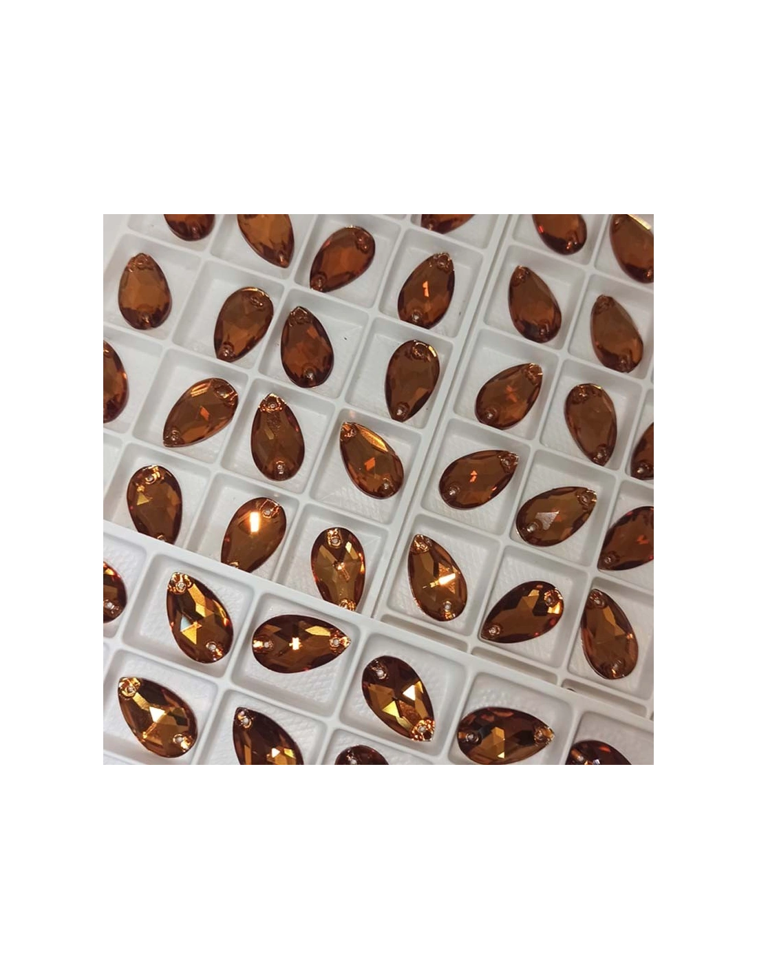 Stone Drop mm 18x10,5 Indicolite - 1PC - Stone to be sewn all crystal
