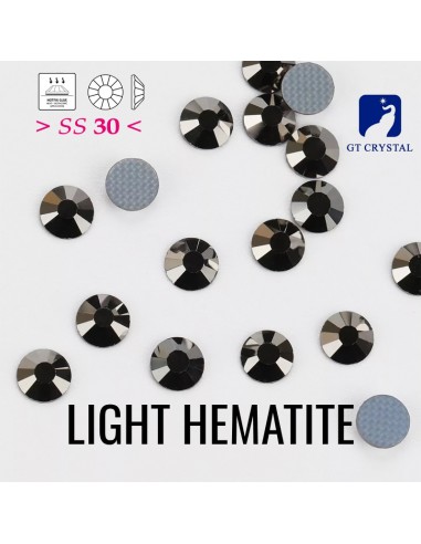 Strass GT Crystal Termoadesivi ss 30 Light Hematite - 144PZ rhinestones hotfix