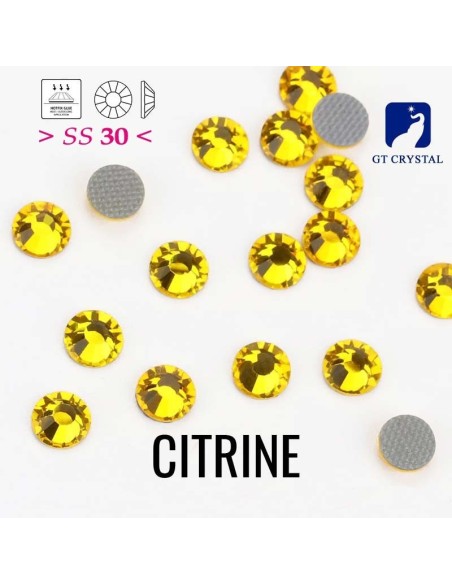 Rhinestones Hotfix Strass GT Crystal Termoadesivo ss 30 Citrine - 144PZ