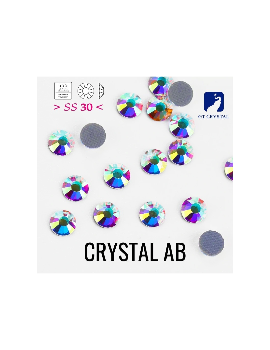 Strass GT Crystal Termoadesivo ss 30  Crystal AB - 144PZ  Rhinestones Hotfix