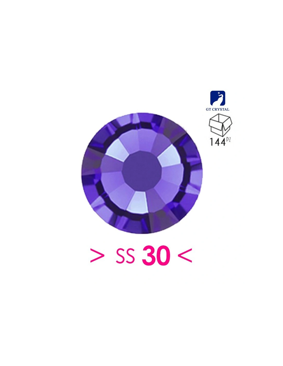 Strass GT Crystal Termoadesivi ss 30 purple velvet - 144PZ rhinestones hotfix