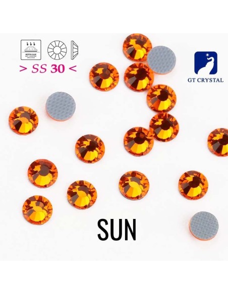 Rhinestones Gt Crystal Hotfix ss 30 Jet Hematite- 144 pcs - Hotfix Strass