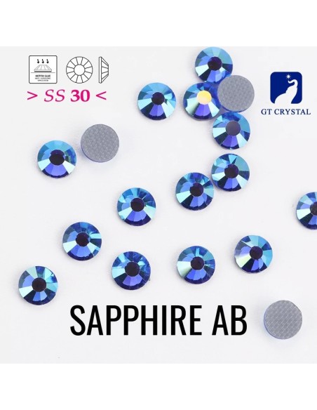 Rhinestones Gt Crystal Hotfix ss 30 Sapphire - 144 pcs - Hotfix Strass