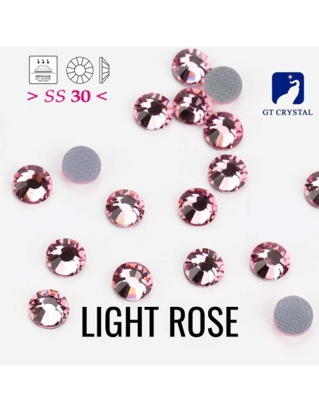 strass termoadesivi gt crystal ss 30 light rose rhinestones hotfix 6,50mm