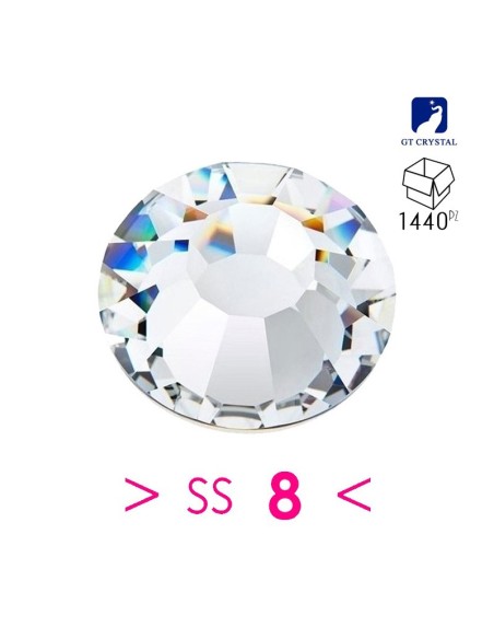 Strass GT Crystal Termoadesivi ss 8 Crystal - 144PZ rhinestones hotfix