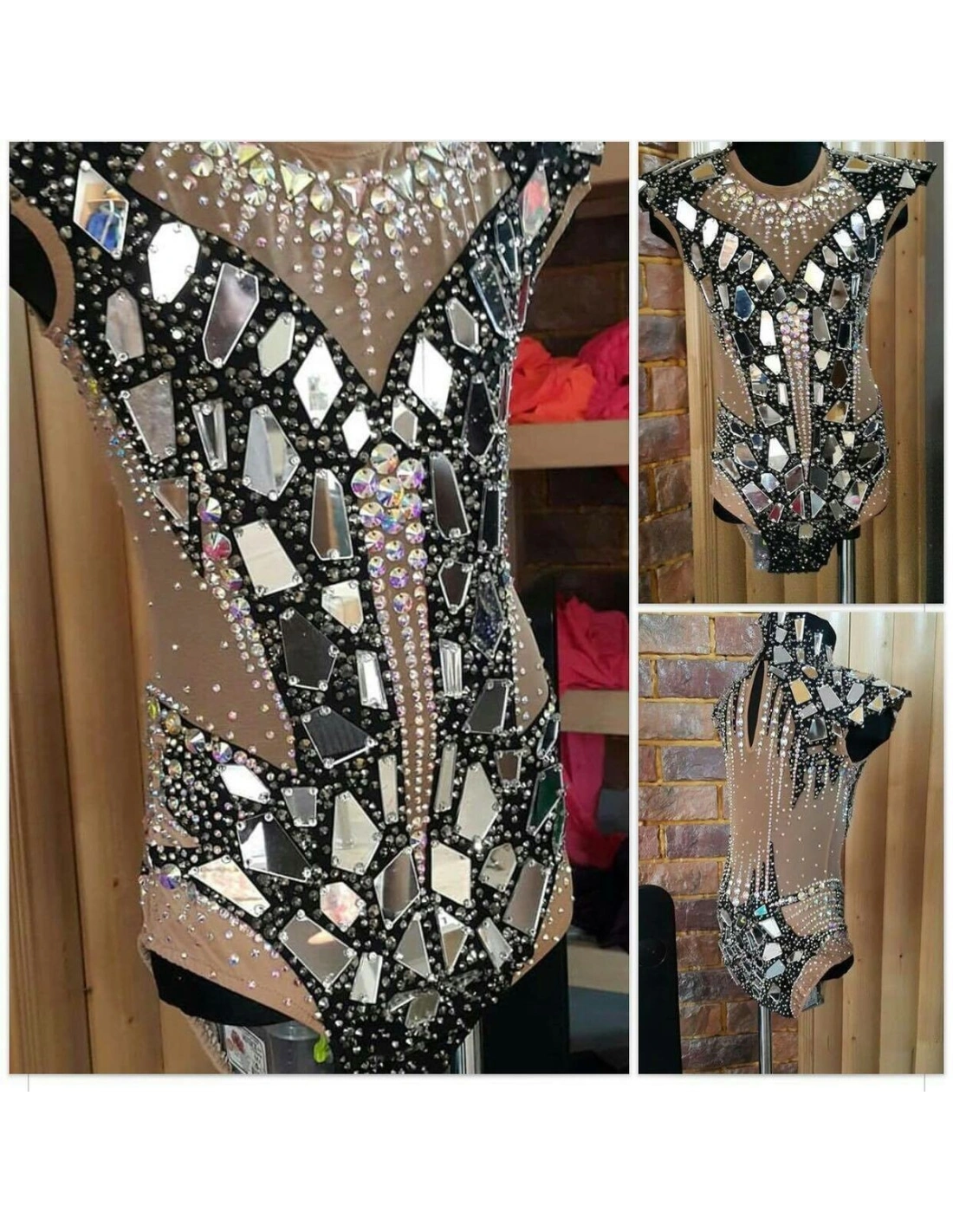 specchietti da cucire argento per body