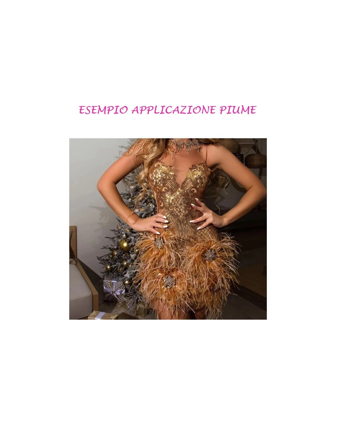 Fringe Sewing Rose Ostrich Feathers  Pack - 1MT. - Fringes and Feathers