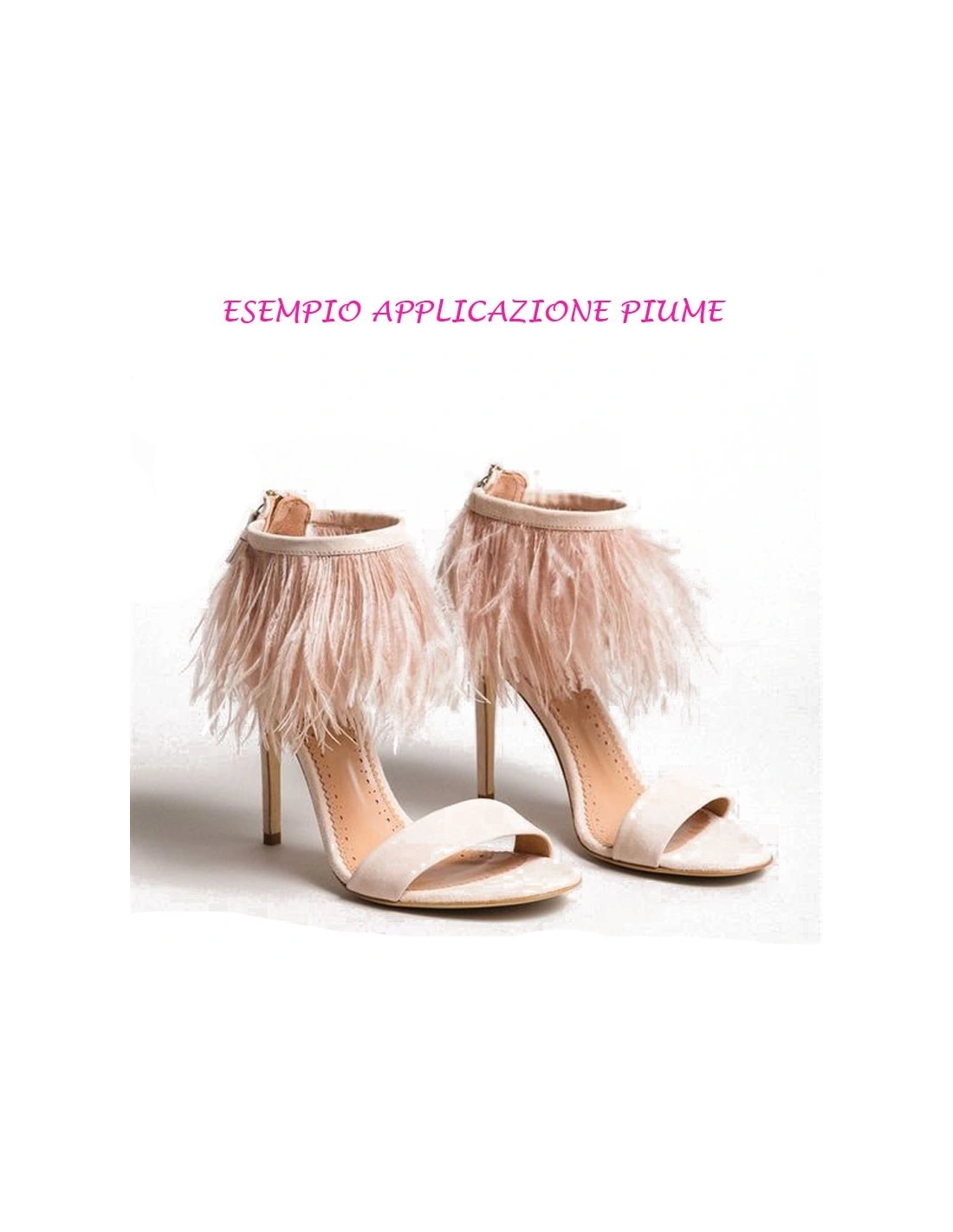 Fringe Sewing Pure Pink Ostrich Feathers  Pack - 1MT. - Fringes and Feathers