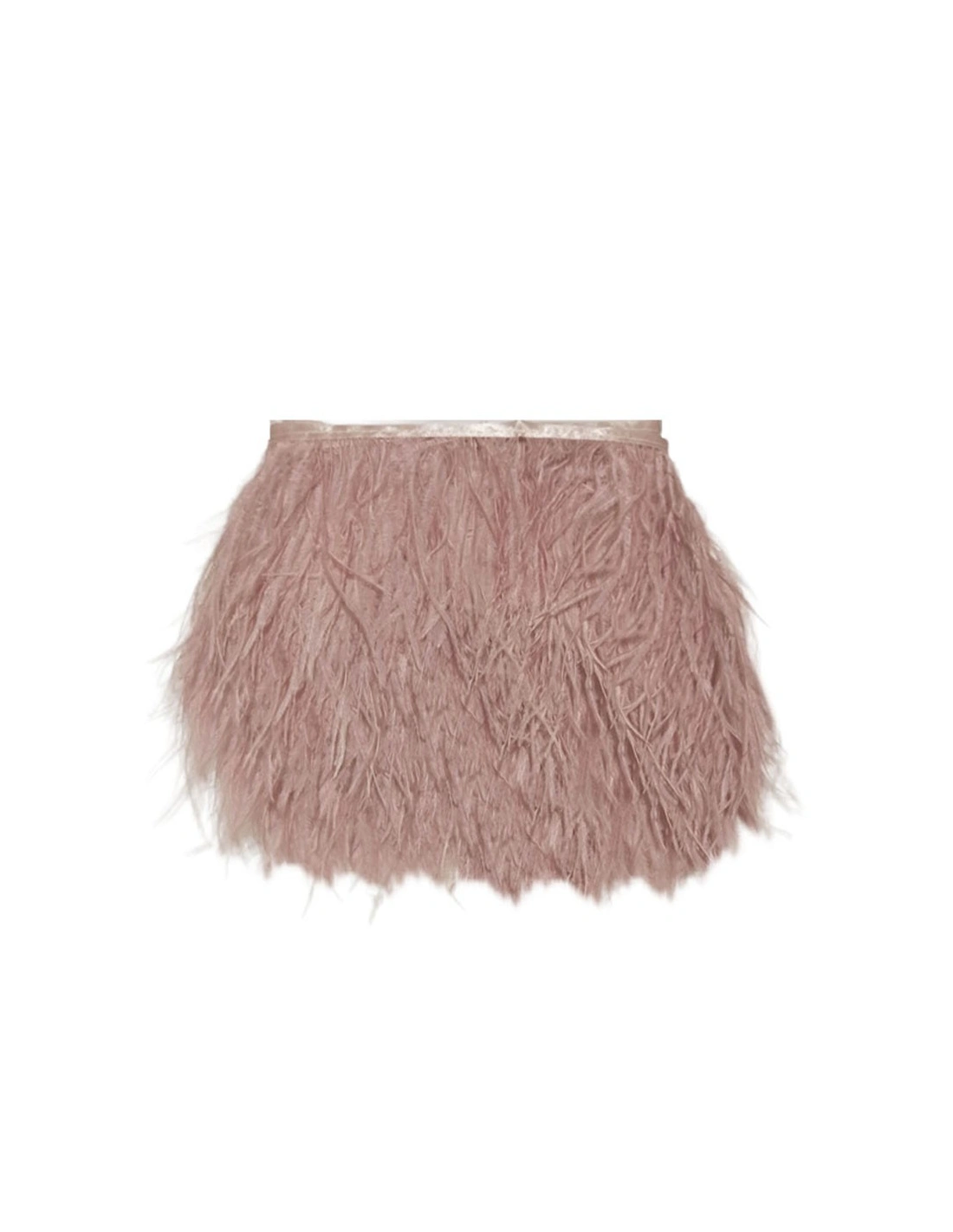 Fringe Sewing Pure Pink Ostrich Feathers  Pack - 1MT. - Fringes and Feathers