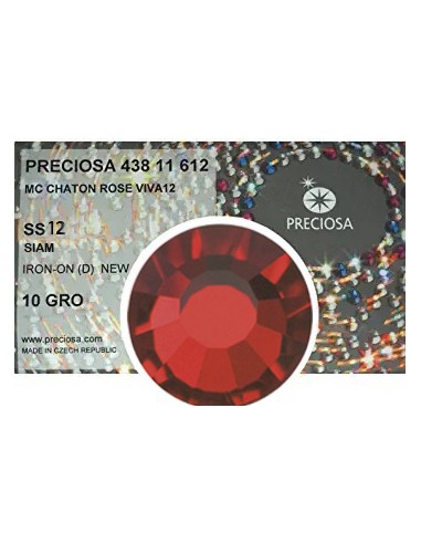 Preciosa Strass Termoadesivi ss 12 Siam - 1440 PZ