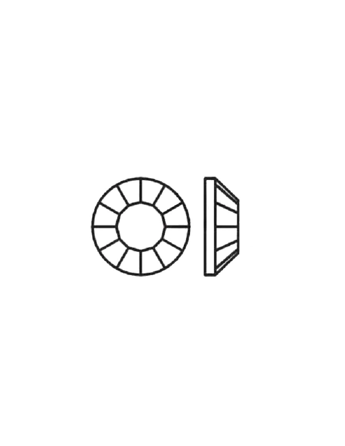 diagramma Rhinestones Strass Preciosa Termoadesivo Hotfix ss 16 Crystal - 144PZ