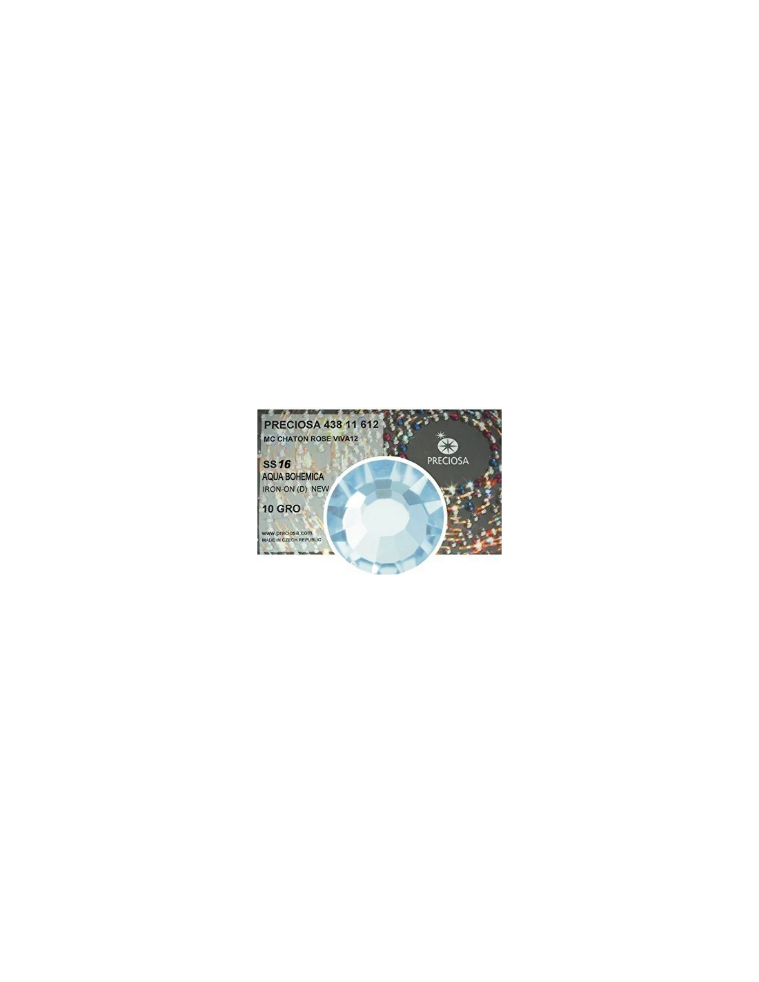 Preciosa Strass Termoadesivi ss 16 Aqua Bohemica - 1440PZ