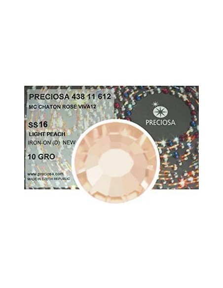 Preciosa Strass Termoadesivi ss 16 Light Peach - 1440PZ