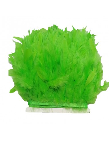 Frange da cucire Piume di Tacchino Verde Fluo pacco - 1MT.