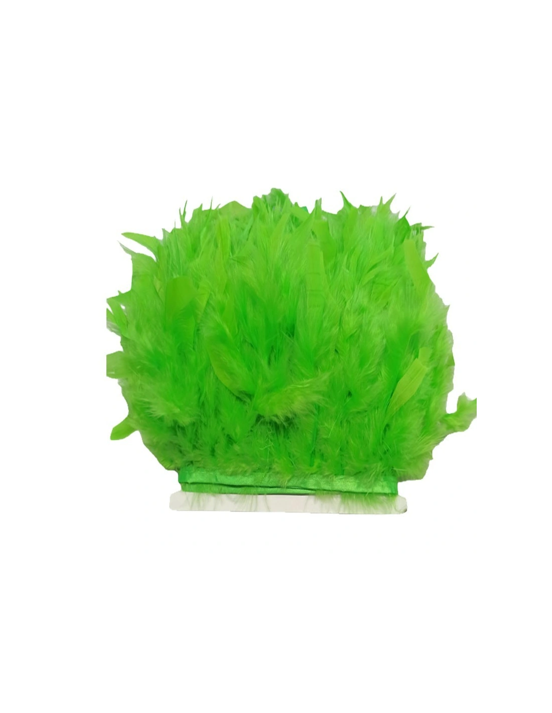 Frange da cucire Piume di Tacchino Verde Fluo pacco - 1MT.