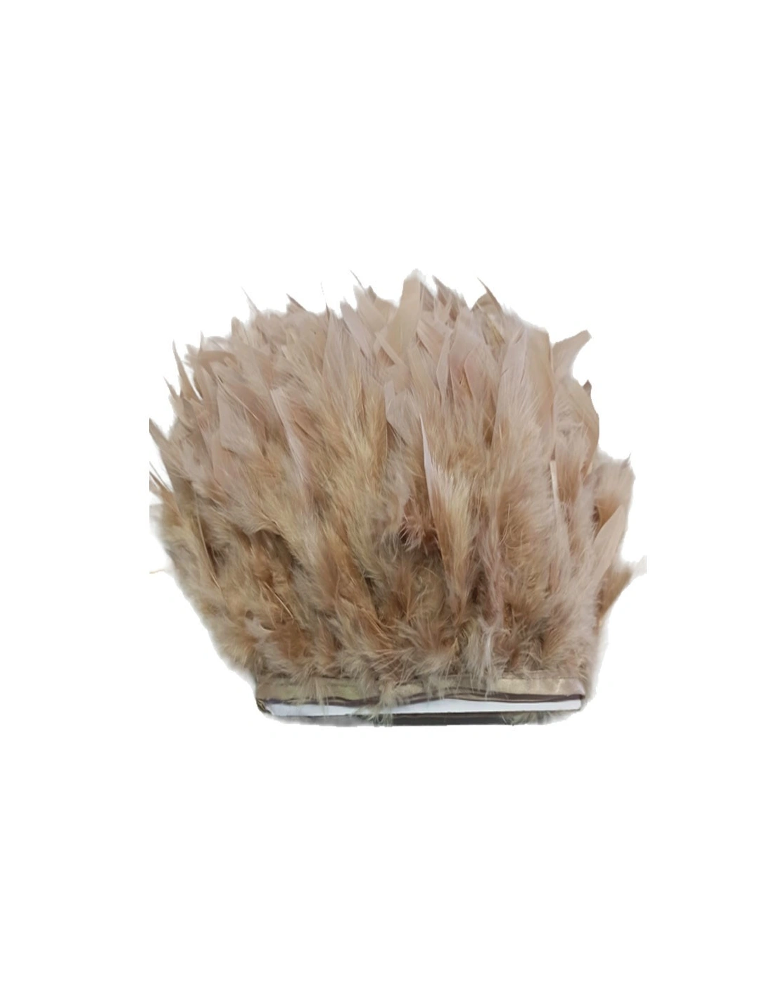 Frange da cucire Piume di Tacchino Beige pacco - 1MT.